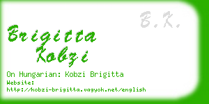 brigitta kobzi business card